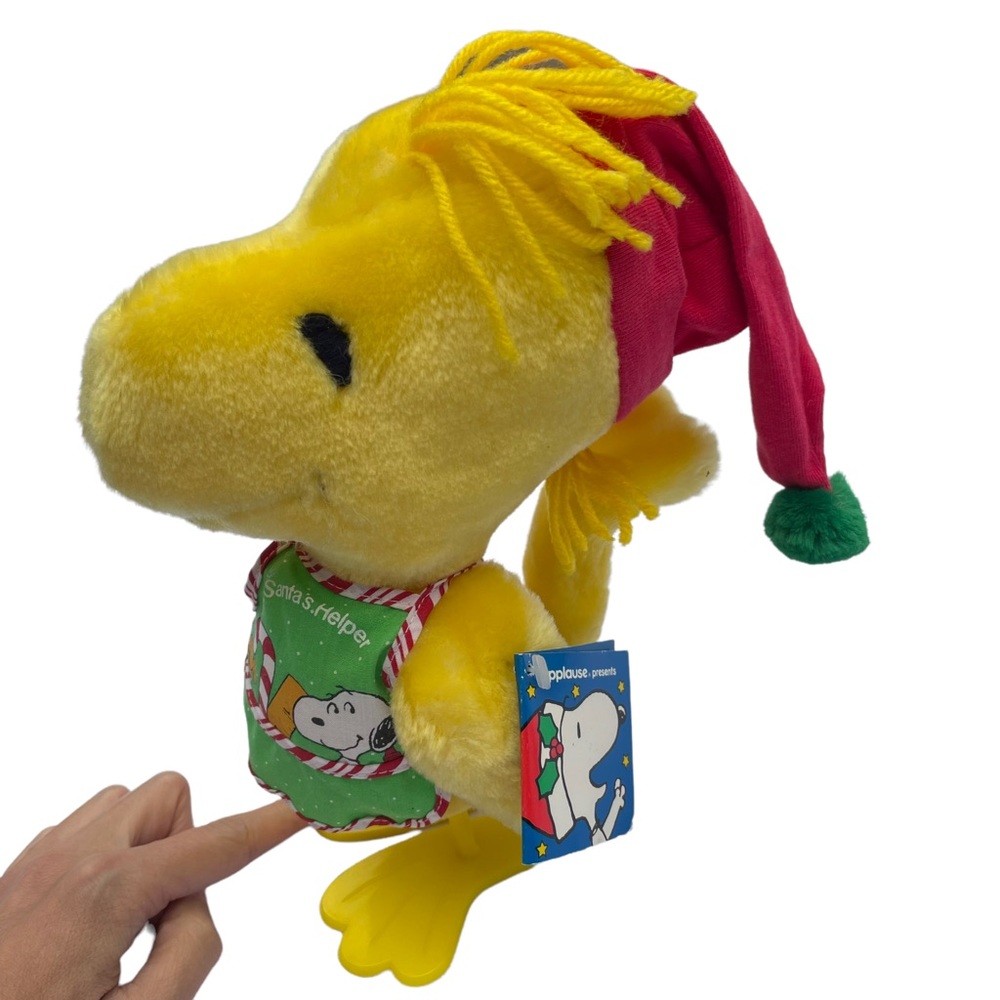 Applause Woodstock Elf Christmas Plush Santa  Helper Peanuts Stuffed Animal